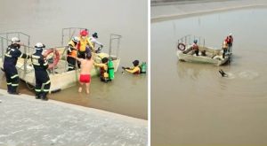 Rescatan cuerpo de niño que se ahogó en laguna de Sedapal