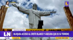 Cusco: mujer bloquea acceso al Cristo Blanco y asegura que es su terreno