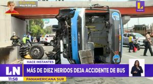 Surco: más de diez heridos dejó accidente de bus cerca al puente El Derby