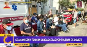 Magdalena: se amanecen y forman largas colas por pruebas de COVID-19