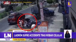 Los Olivos: ladrón sufre aparatoso accidente tras robar un celular