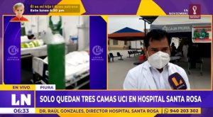 Piura: Hospital Santa Rosa anuncia que solo le quedan tres camas UCI