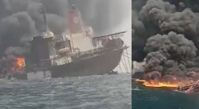Buque petrolero con 2 millones de barriles explotó en mar de Nigeria [Video]