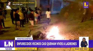 Huachipa: delincuentes se salvaron de ser linchados por vecinos de Cajamarquilla