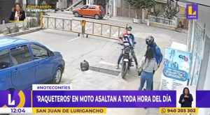 San Juan de Lurigancho: ‘raqueteros’ en moto asaltan a toda hora del día