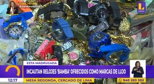 Cercado de Lima: incautan relojes ‘bamba’ ofrecidos como marca de lujo en Mesa Redonda