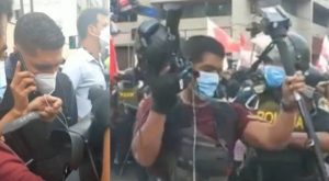Manifestantes agredieron a periodistas a las afueras del Congreso