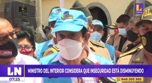 Ministro del Interior considera que la inseguridad ciudadana está disminuyendo