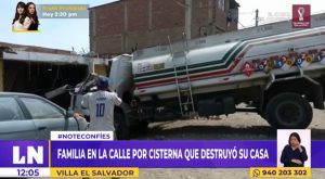 Villa el Salvador: familia en la calle por cisterna que destruyó su casa