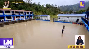 Cajamarca: colegio queda inundado por desborde de río