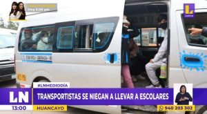 Huancayo: transportistas se niegan a llevar a escolares