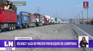 Escasez y alza de precios por bloqueo de carreteras