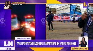 Transportistas acatan paro de 24 horas en diferentes regiones