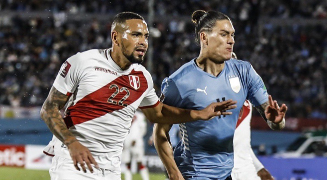 Cómo va el partido de Perú vs. Uruguay
