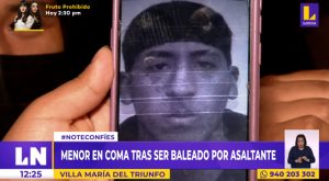 VMT: menor queda en coma tras ser baleado por asaltante