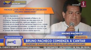 Bruno Pacheco alega que los 20 mil dólares hallados estaban destinados al pago de su abogado