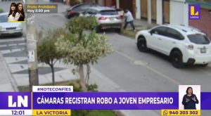 La Victoria: cámaras registran robo a joven empresario