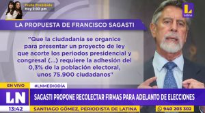 Francisco Sagasti propone recolectar firmas para adelantar elecciones