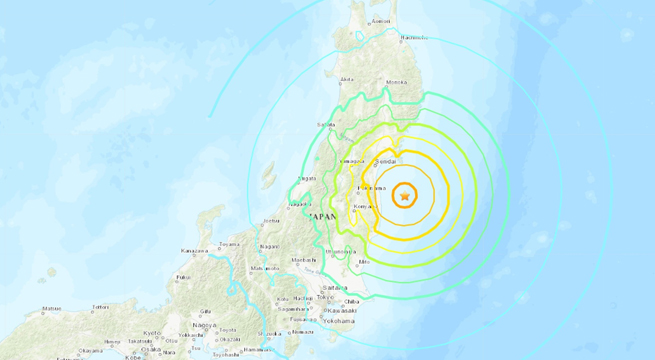 Japón: sismo de magnitud 7.3 sacudió la costa de Fukushima y activan alerta de tsunami
