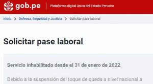 Inamovilidad en Lima y Callao: página web para solicitar pase laboral está inhabilitada