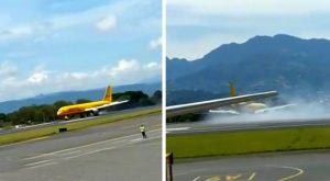 Avión se parte en dos al aterrizar de emergencia en Costa Rica