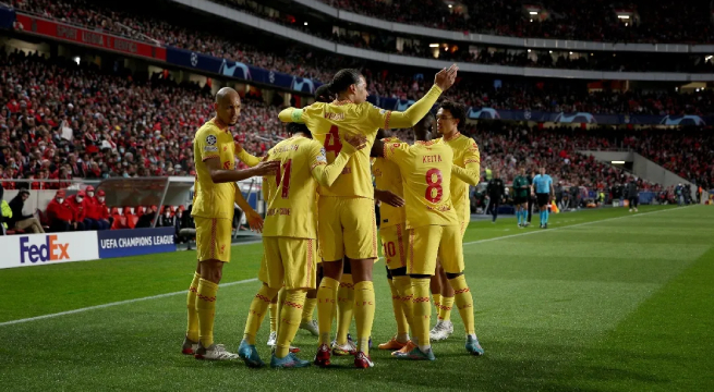 Liverpool derrotó por 3-1 a Benfica en Champions League