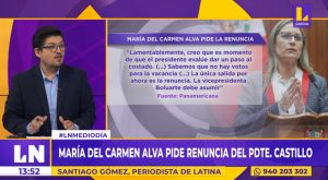 María del Carmen Alva pide la renuncia del presidente Pedro Castillo