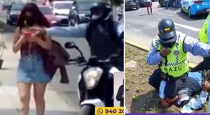 Raquetero en moto fue capturado tras sufrir despiste