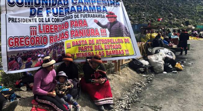 Comunidades y Gobierno no llegan a acuerdo para frenar protesta contra mina Las Bambas