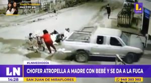 SJM: sujeto atropella a madre que iba con su bebé y se da a la fuga