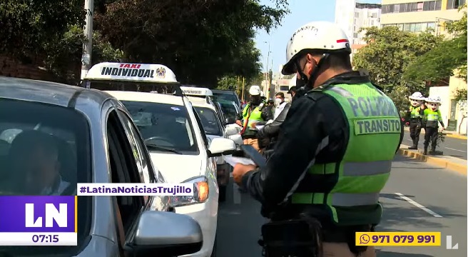 Trujillo: 300 conductores multados por transgredir normas de tránsito