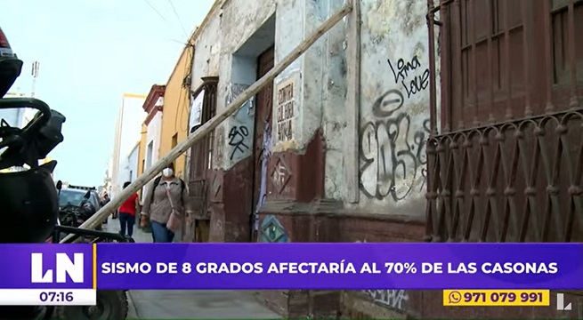 Trujillo: eventual terremoto destruiría el 70 % de casonas