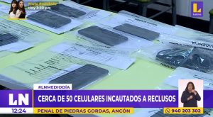 Incautan cerca de 50 celulares a reclusos del penal Piedras Gordas