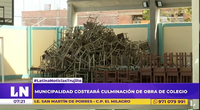 Huanchaco: municipio costeará culminación de obras en colegio