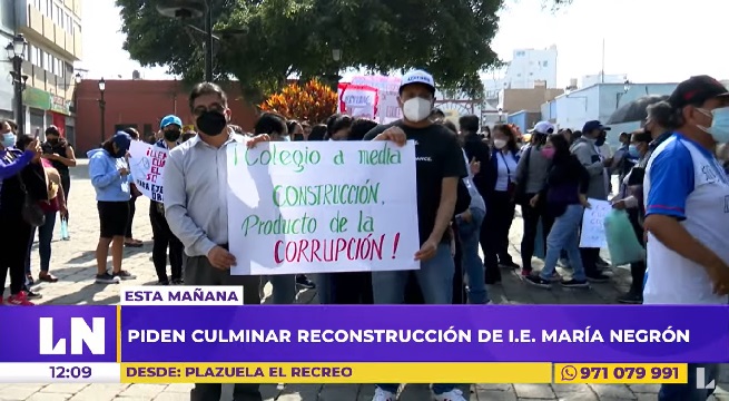 Trujillo: padres de colegio María Negrón piden aulas prefabricadas para clases presenciales