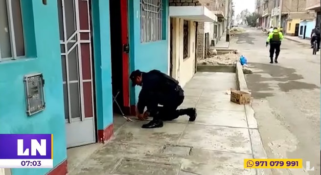 Trujillo: extorsionadores dejan cartucho de dinamita en puerta de vivienda