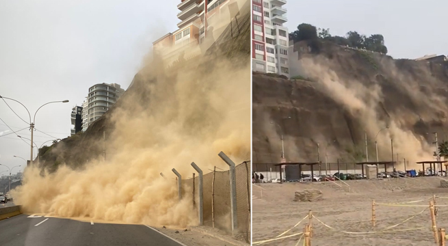 Sismo en Lima: ciudadanos reportan deslizamientos en la Costa Verde