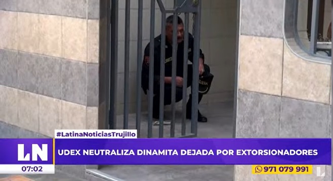 La Esperanza: UDEX neutraliza dinamita dejada por extorsionadores en vivienda