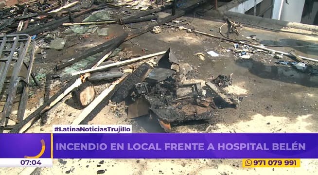 Trujillo: bomberos controlaron incendio en local frente a Hospital Belén
