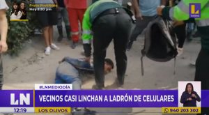 Los Olivos: vecinos casi linchan a ladrón de celulares