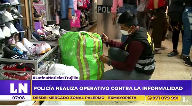Trujillo: detienen a 36 comerciantes de mercado Palermo por productos bamba