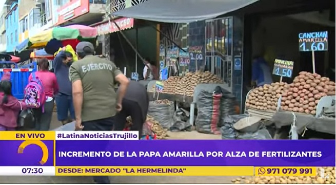 Trujillo: subió el precio de la papa amarilla por alza de fertilizantes