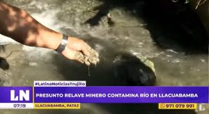 Pataz: vecinos reportan derrame de relave minero en el río Llacuabamba
