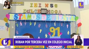 Roban por tercera vez en colegio inicial de San Juan de Miraflores