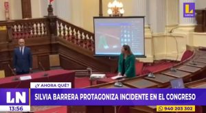 Silvia Barrera protagoniza incidente durante sesión de la Comisión de Fiscalización