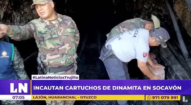 Huaranchal: incautan cartuchos de dinamita en socavón de minería informal