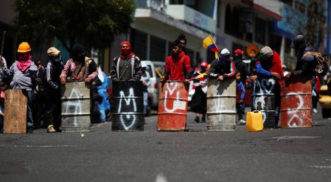 Producción de petróleo de Ecuador baja 1,8 millones de barriles durante protestas