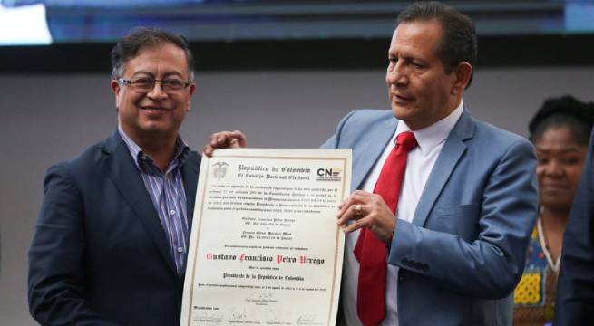 Presidente electo de Colombia, Gustavo Petro, inicia empalme con saliente mandatario Iván Duque