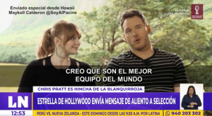 Chris Pratt: “Son mi equipo de fútbol favorito y solo falta un partido, creo en ustedes”