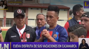 Christian Cueva visitó Chota para jugar partido de exhibición